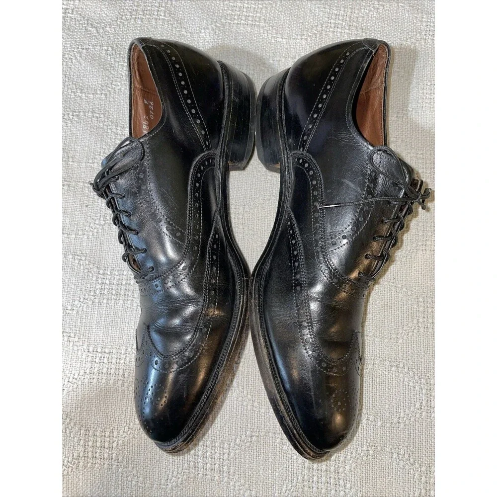 Allen Edmonds Chester Men’s Wingtip Dress Shoes Sz 9.5 C Black Leather Business